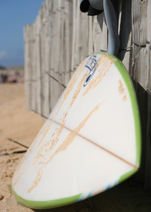 Surfboard In The Sand